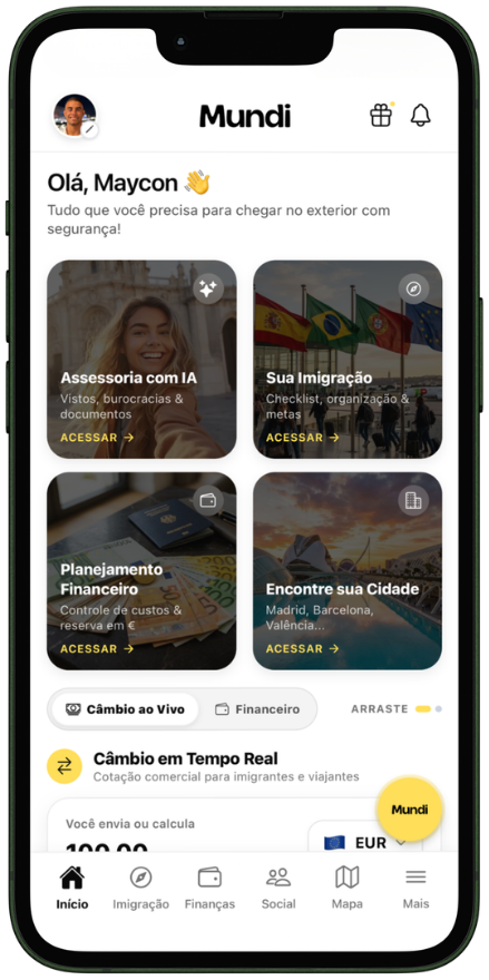 App do Imigrante - Dashboard